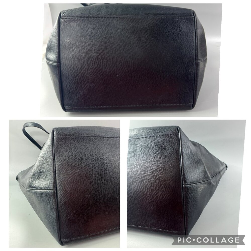 Authentic Coach # F34099 Black Leather Crossgrain Large Taxi Tote Bag - Picture 13 of 13